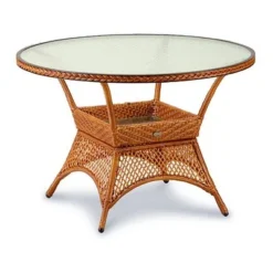 Best Alu-Korbtisch Madelene Rund 110cm Caramel 4511190