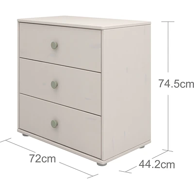 FLEXA Classic Kommode Mit 3 Schubladen Grau/grün 4 FLEXA Classic Kommode Mit 3 Schubladen Grau/grün – Bild 4