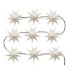 DecoTrend Sterntaler Fenstersternenkette Ø11,5cm 9 Sterne Trafo In- Und Outdoor Weiß