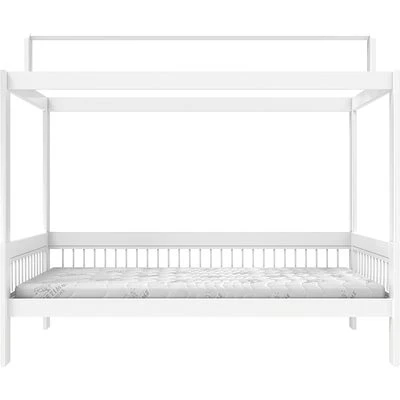 Lifetime Himmelbett Breeze Mit Dachkonstruktion Für Stoffdach Und Deluxe Lattenrost Weiß Lackiert 5 Lifetime Himmelbett Breeze Mit Dachkonstruktion Für Stoffdach Und Deluxe Lattenrost Weiß Lackiert – Bild 5