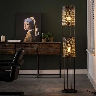 Rubjerg Design Stehleuchte Armor 2 Leuchten Metall Schwarz/braun 1 Rubjerg Design Stehleuchte Armor 2 Leuchten Metall Schwarz/braun