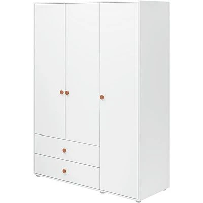 FLEXA Roomie Kleiderschrank Mit 3 Türen Und 2 Schubladen Weiß/rosa 1 FLEXA Roomie Kleiderschrank Mit 3 Türen Und 2 Schubladen Weiß/rosa