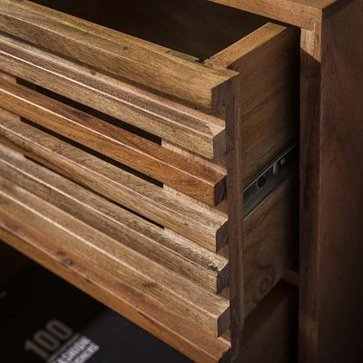 Rubjerg Design Nachttisch Slide Mit 2 Schublade Akazie Massiv Natur 4 Rubjerg Design Nachttisch Slide Mit 2 Schublade Akazie Massiv Natur – Bild 4