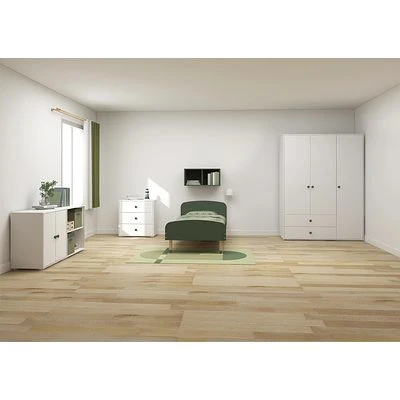 FLEXA Roomie Kleiderschrank Mit 3 Türen Und 2 Schubladen Weiß/dunkelgrün 5 FLEXA Roomie Kleiderschrank Mit 3 Türen Und 2 Schubladen Weiß/dunkelgrün – Bild 5