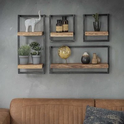 Rubjerg Design Wandregal Edge 30cm Metall/Akazie Massiv Natur 2 Rubjerg Design Wandregal Edge 30cm Metall/Akazie Massiv Natur – Bild 2