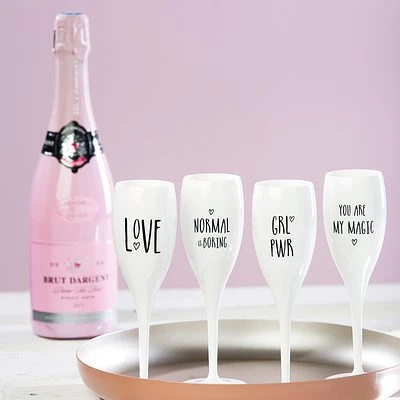 Koziol Superglas 100ml Mit Druck CHEERS No. 1 GRL PWR Cotton White 4 Koziol Superglas 100ml Mit Druck CHEERS No. 1 GRL PWR Cotton White – Bild 4