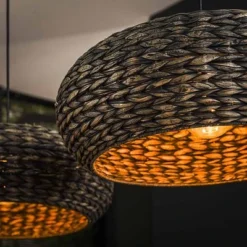 Rubjerg Design Hängeleuchte Scheibe 2 Leuchten Wasserhyazinthe/Nickel Schwarz -Kinder Haushaltswaren Geschäft dd6mtg0gryihcs6otyql27bvmgzp