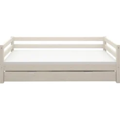 FLEXA Classic Bett 90x200cm Mit Ausziehbett Mattweiß -Kinder Haushaltswaren Geschäft dkv56thayfwjniovnwgyeg9efx4x