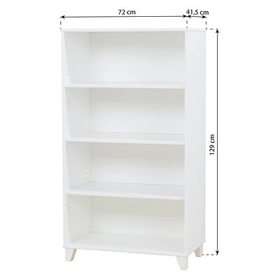 Hoppekids Peter Bücherregal Mit 3 Fachböden Weiß 4 Hoppekids Peter Bücherregal Mit 3 Fachböden Weiß – Bild 4