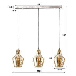 Rubjerg Design Hängeleuchte 3 Leuchten Glas Braun -Kinder Haushaltswaren Geschäft e0abgkunt3ylt4aa1f362aq5r4xu