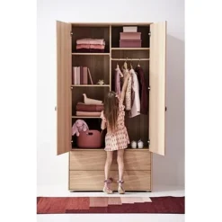 FLEXA Popsicle Hoher Kleiderschrank 2 Türen 2 Schubladen Cherry -Kinder Haushaltswaren Geschäft e3cex5bp3y0rohe00ich7by1p2fq