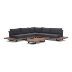 LIFE Fitz Roy Lounge Sitzecke Lava/robust Teak/basalt Comforma