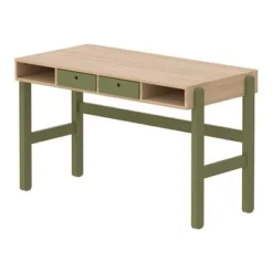 FLEXA Popsicle Study Schreibtisch Mit 4 Fächern Eiche/Kiwi -Kinder Haushaltswaren Geschäft e8tikta5bz49zbwe3vt9gqisyxm3