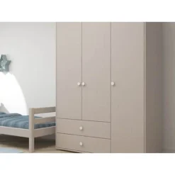 FLEXA Classic Kleiderschrank Mit 3 Türen U. 2 Schubladen Grau/weiß -Kinder Haushaltswaren Geschäft ei3rrtbr46566yduda88arxejb4h
