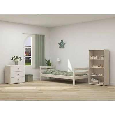 FLEXA Classic Kommode Mit 3 Schubladen Mattweiß/Lack Weiß/grün 5 FLEXA Classic Kommode Mit 3 Schubladen Mattweiß/Lack Weiß/grün – Bild 5