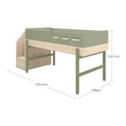 FLEXA Popsicle Halbhohes Bett Mit Treppe Kiwi 10 FLEXA Popsicle Halbhohes Bett Mit Treppe Kiwi -Kinder Haushaltswaren Geschäft f0j8nlpdseiv5a1w7suwd1zztlzp