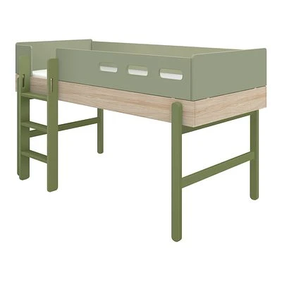 FLEXA Popsicle Halbhohes Bett Mit Senkrechter Leiter Kiwi 1 FLEXA Popsicle Halbhohes Bett Mit Senkrechter Leiter Kiwi