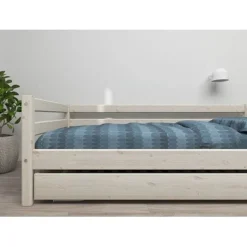 FLEXA Classic Bett 90x200cm Mit Ausziehbett Mattweiß -Kinder Haushaltswaren Geschäft fkf521264ksrv2l35f1efu14d4kt