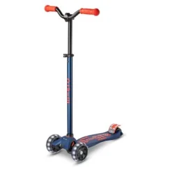 Micro Scooter Maxi Micro Deluxe Pro LED Navy Red