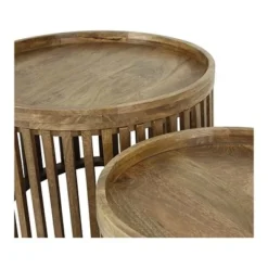 Rubjerg Design Couchtisch Set Tweak Ø65cm/Ø50cm Mangoholz Massiv Sandfarben -Kinder Haushaltswaren Geschäft fzj693qknt5ju7240mkfrf1l89ul