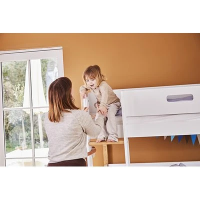 FLEXA Nor Etagenbett Mit Gerader Leiter Weiß/eiche 9 FLEXA Nor Etagenbett Mit Gerader Leiter Weiß/eiche – Bild 9