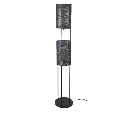 Rubjerg Design Stehleuchte Armor 2 Leuchten Metall Schwarz/braun 2 Rubjerg Design Stehleuchte Armor 2 Leuchten Metall Schwarz/braun – Bild 2