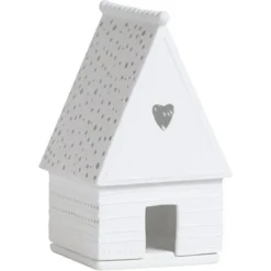 Räder Lichthaus Lebkuchenhaus Herz Porzellan Weiß