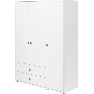FLEXA Roomie Kleiderschrank Mit 3 Türen Und 2 Schubladen Weiß/gelb 1 FLEXA Roomie Kleiderschrank Mit 3 Türen Und 2 Schubladen Weiß/gelb