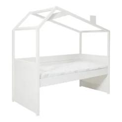 COOL KIDS Kojenbett 90x200cm Mit Himmelaufsatz Weiß Inkl. Rollrost