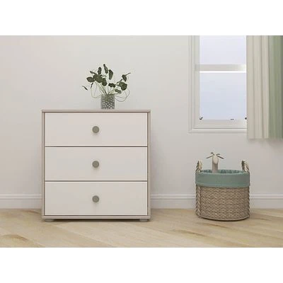 FLEXA Classic Kommode Mit 3 Schubladen Grau/Lack Weiß/grün 7 FLEXA Classic Kommode Mit 3 Schubladen Grau/Lack Weiß/grün – Bild 7