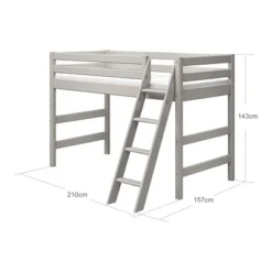 FLEXA Classic Mittelhohes Bett Mit Schrägleiter Grau Lasiert 10 FLEXA Classic Mittelhohes Bett Mit Schrägleiter Grau Lasiert -Kinder Haushaltswaren Geschäft gq8uce3klp94cue51s5013t3s6sf