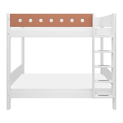 FLEXA White Hohes Etagenbett 90x200 Cm Mit Senkrechter Leiter Weiß/rotviolett 2 FLEXA White Hohes Etagenbett 90x200 Cm Mit Senkrechter Leiter Weiß/rotviolett – Bild 2
