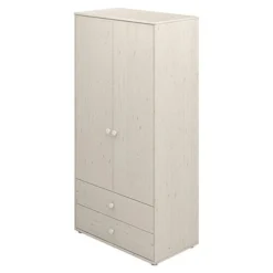 FLEXA Classic Kleiderschrank Mit 2 Türen U. 2 Schubladen Mattweiß -Kinder Haushaltswaren Geschäft gupa92m5k8eg360c9st3lab1z3ew
