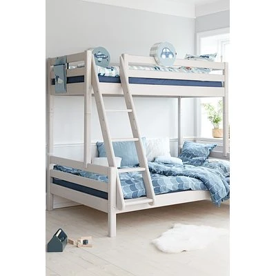 FLEXA Classic Kombietagenbett Mit Schrägleiter Grau Lasiert 6 FLEXA Classic Kombietagenbett Mit Schrägleiter Grau Lasiert – Bild 6