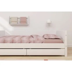 FLEXA White Einzelbett 90x200cm Mit Zwei Schubladen Weiß -Kinder Haushaltswaren Geschäft gx4l2e7mm0aft627m08cruuf48as