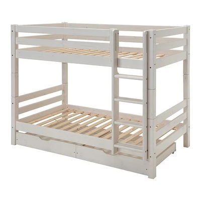 Infanskids Etagenbett Mit Leiter Und 2 Rollschubkästen Weiß 90 X 200cm 603-30 1 Infanskids Etagenbett Mit Leiter Und 2 Rollschubkästen Weiß 90 X 200cm 603-30