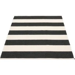 Pappelina Teppich Bob Black Vanilla 140 X 180 Cm BOX418