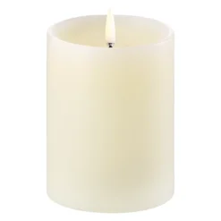 UYUNI LED Kerze Mit Rand Smooth 7,8x10 Cm Ivory