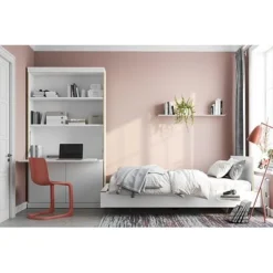 Mueller Müller FLAI Sekretär Mit Einer Klappe, Zwei Türen Und Regalfächer (Rückwand Magnetisch) Weiß -Kinder Haushaltswaren Geschäft hkax3hwldjyby7zx1mp8e0usindi