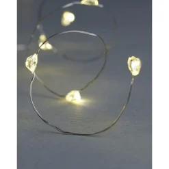 Sirius Batterie Lichterkette Maggie 20 Lichter Klar/silber