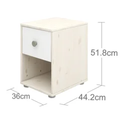 FLEXA Classic Kommode Mit 1 Schublade Mattweiß/Lack Weiß/grün -Kinder Haushaltswaren Geschäft i0nukk3vbstakt7ev4d47iv18wr9