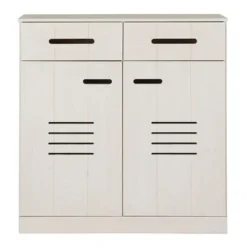 Infanskids Kommode Mit 2 Türen Und 2 Schüben Inkl. Fachboden Kiefer/weiß 1004-30