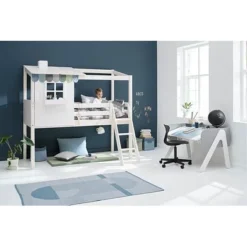 FLEXA Classic Halbhohes Bett Mit Halbem Baumhaus Aufsatz Mattweiß/weiß 15 FLEXA Classic Halbhohes Bett Mit Halbem Baumhaus Aufsatz Mattweiß/weiß -Kinder Haushaltswaren Geschäft iehvkkeoeam9vy5ucz0x6nvmrjae
