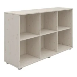 FLEXA Classic Bücherregal Mit 6 Fächern Mattweiß