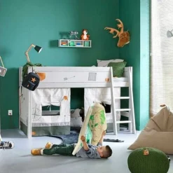 Lifetime Halbhohes Bett Mit Deluxe Lattenrost Whitewash Schräge Leiter 462521-01W -Kinder Haushaltswaren Geschäft inhw1tayam9s2ip6mfsb5cmui6yw