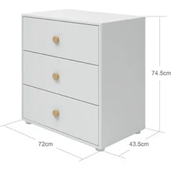 FLEXA Roomie Kommode Mit 3 Schubladen Weiß/eiche 10 FLEXA Roomie Kommode Mit 3 Schubladen Weiß/eiche -Kinder Haushaltswaren Geschäft iv09w4euu7x4xt1sfbyynznvwql5