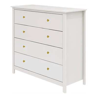 FLEXA Luna Kommode Mit 4 Schubladen Weiß 1 FLEXA Luna Kommode Mit 4 Schubladen Weiß