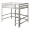 FLEXA Classic Hochbett 140x200cm Mit Senkrechter Leiter Grau Lasiert