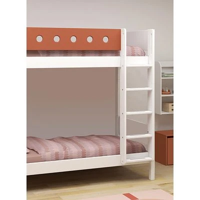 FLEXA White Hohes Etagenbett 90x200 Cm Mit Senkrechter Leiter Weiß/rotviolett 5 FLEXA White Hohes Etagenbett 90x200 Cm Mit Senkrechter Leiter Weiß/rotviolett – Bild 5