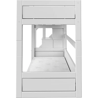 Lifetime Niedriges Etagenbett Mit Treppe Und Deluxe Lattenrost Weiß Lackiert 4 Lifetime Niedriges Etagenbett Mit Treppe Und Deluxe Lattenrost Weiß Lackiert – Bild 4